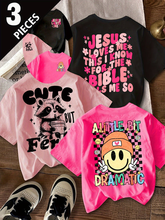 Girls' Cartoon T-Shirt - Summer – main product image