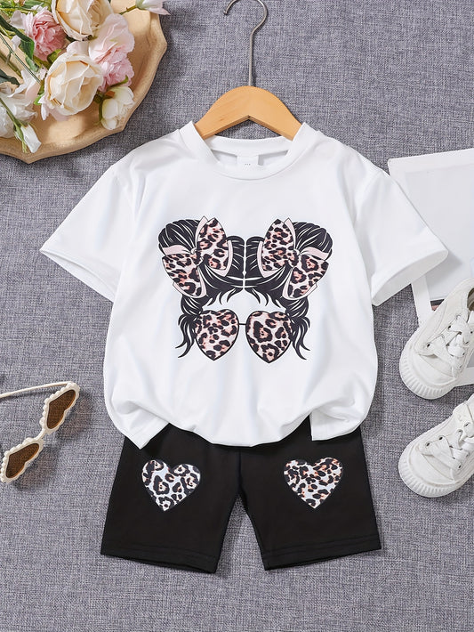 Girls' Casual Outfit Set - Short Sleeve Spring – main product image