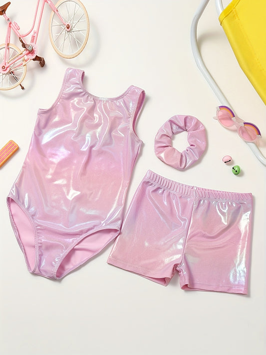 Girls' Casual Outfit Set - Sleeveless – Pink option – main product image