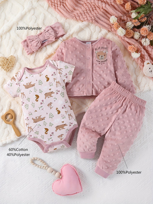 Girls' Clothing Set – Baby Mixed colors Velvet Long-Sleeve Pants – main product image
