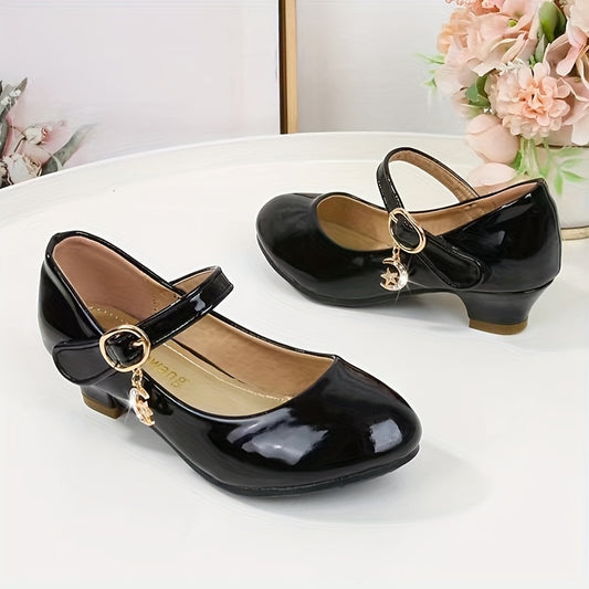 Girls Dress Shoes - Breathable Mesh & Non-Slip Sole – Black – main product image