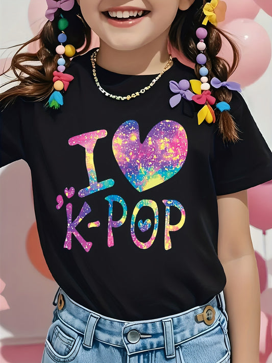 Girls' Graphic T-Shirt - Short Sleeve – Black option – main product image