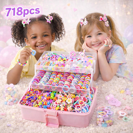 Girls' Hair Accessories Set 718-Piece - Bows and Clips – main product image