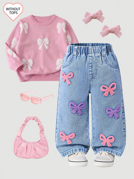 Girls' Jeans – Baby Girl Denim Pants - Winter – Blue option – main product image