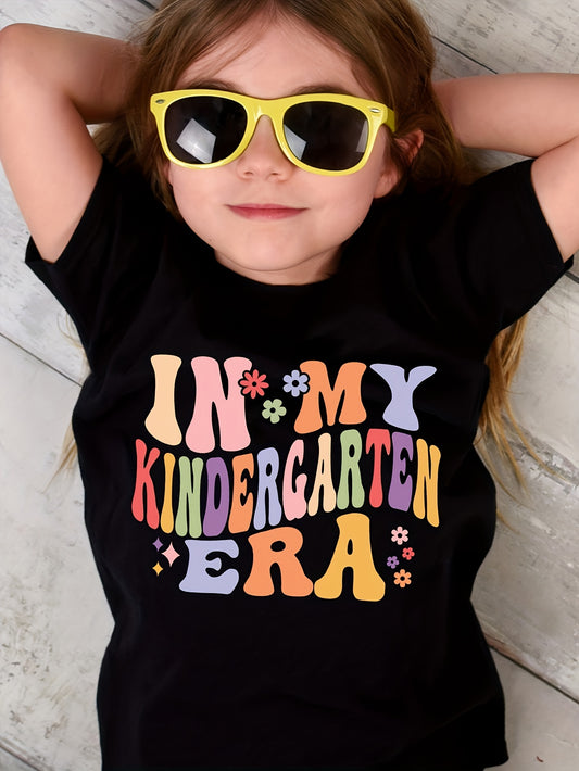 Girls' Kindergarten Era T-Shirt - Short Sleeve – Black option – main product image