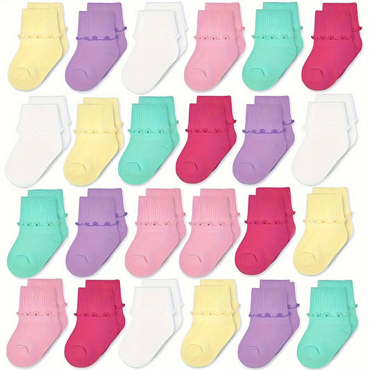 Girls' Lace Princess Socks - 12/24-Pair Options – main product image