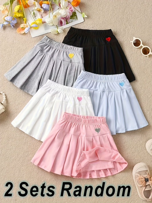 Girls' Outfit Set – Girls' Mixed colors Pleated Pants – main product image