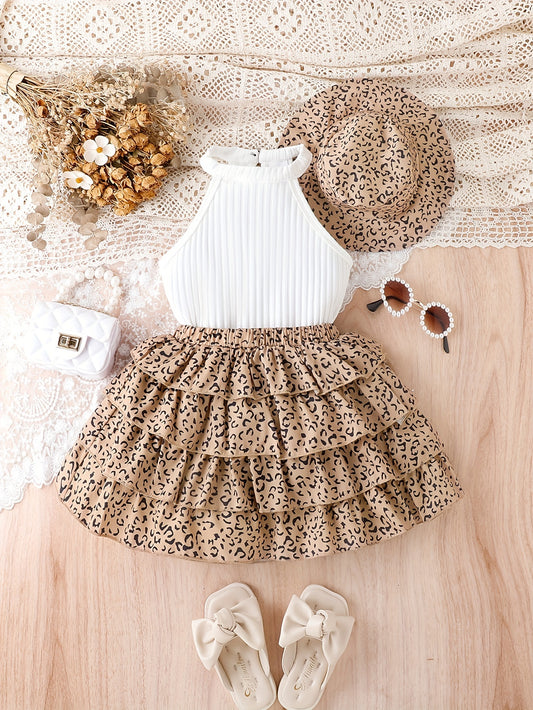 Girls Outfit Set - Leopard Print Graphic – main product image
