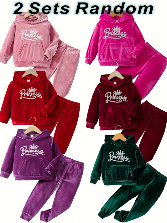 Girls' Solid Color Outfit Set - Long Sleeve Winter 4773 – main product image