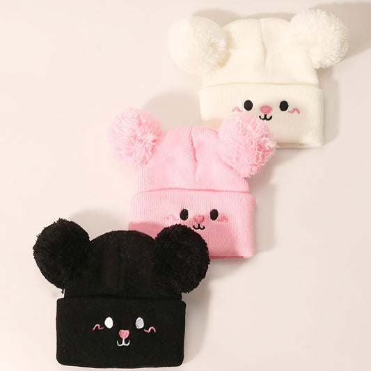 Kids' Cute Print Beanie - 3-Piece Pack – main product image