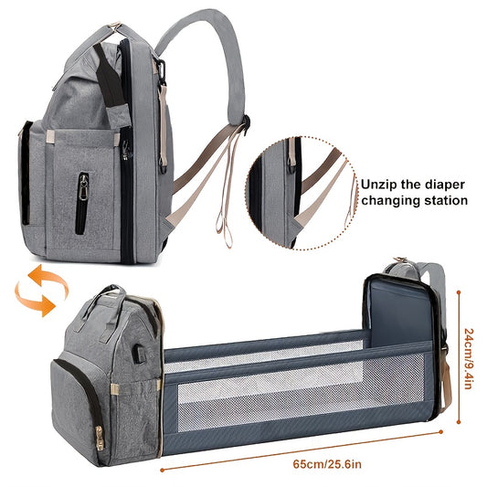 Kids' Everyday Diaper Bag – Gray / Black – main product image