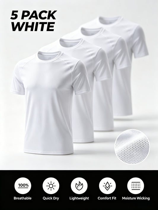 Kids' Quick-Dry Mesh T-Shirts - 5/6/8-Pack – main product image