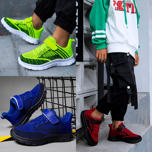 Kids' Running Shoes - Breathable Mesh & Lightweight – Green / Blue – main product image
