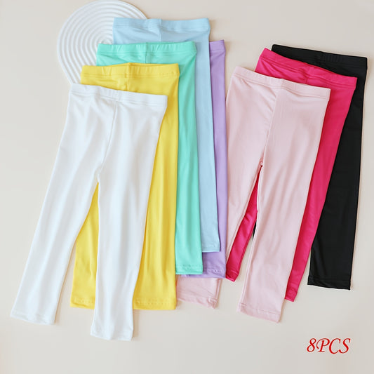 Kids' Solid Color Tights – black option – main product image