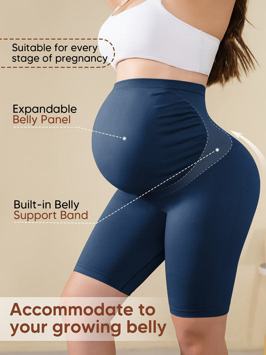 Maternity Shorts - High-Waist Breathable Belly Support – main product image