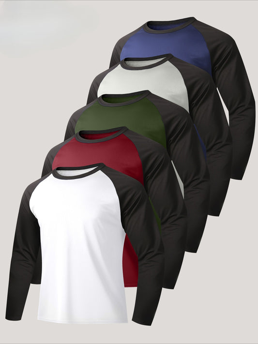 Men's Active Shirt Multipack – Men's Quick-Dry Long Sleeve Shirts 5-Pack – main product image