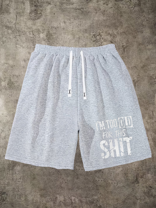 Men's Athletic Shorts - Drawstring Waist – Light Grey – main product image