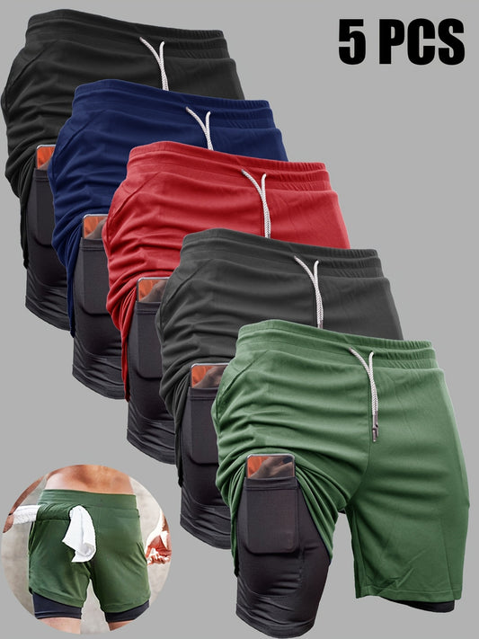 Men's Athletic Shorts - Quick Dry With Pockets – 9-Variant Selection – Red option – main product image