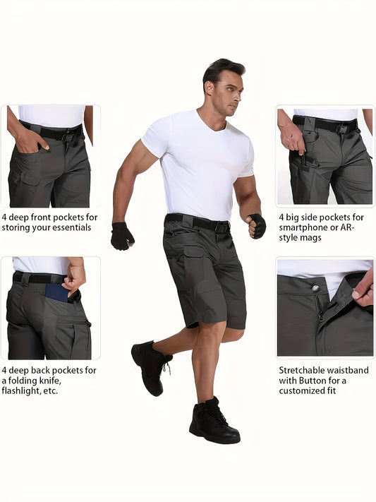 Men's Athletic Shorts - Quick Dry With Pockets – Black+gray – Black option – main product image