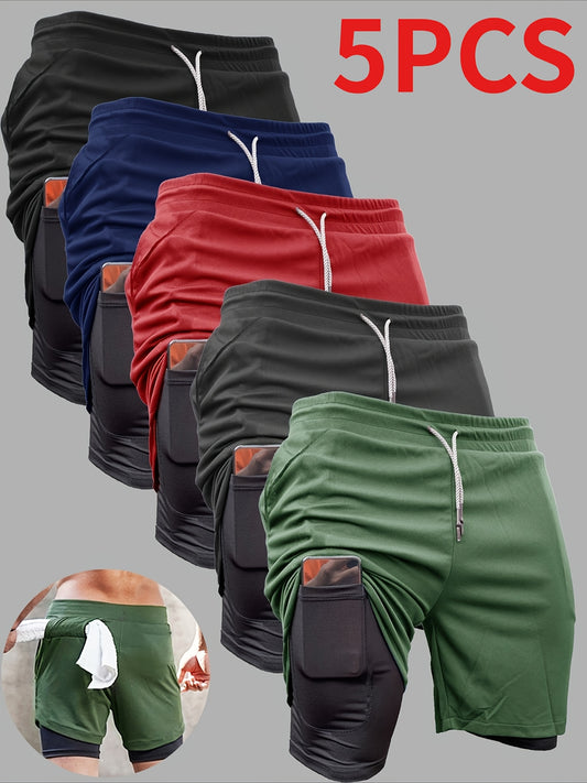 Men's Athletic Shorts - Quick Dry With Pockets – Mesh Leggings – Red option – main product image