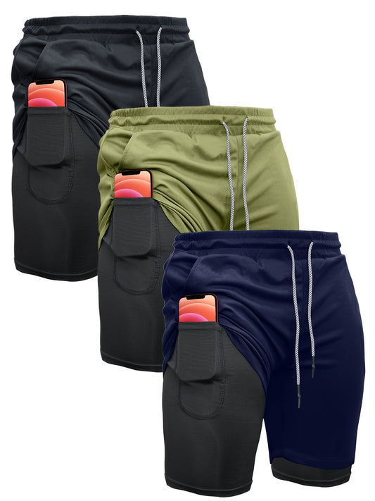 Men's Athletic Shorts - Stretch With Pockets – 5-Color Selection – Black option – main product image