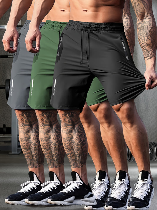 Men's Athletic Shorts - Stretch With Pockets Active – Black / Grey – Black option – main product image