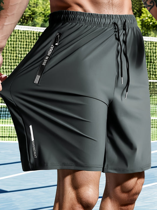 Men's Athletic Shorts - Stretch With Pockets – Grey / Green – Grey option – main product image