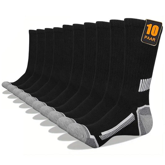 Men's Athletic Socks - 10-Pair Pack – Black option – main product image