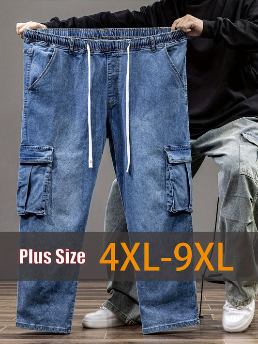 Men's Baggy Jeans - Classic Wash Clean Finish – Blue – Blue option – main product image