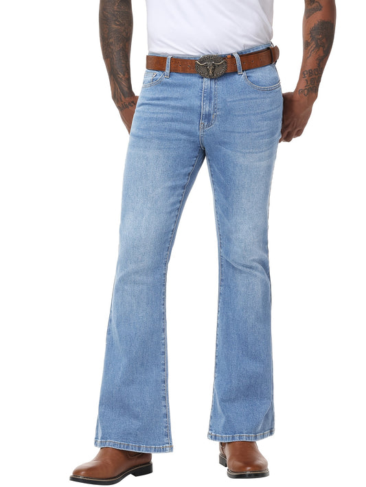 Men's Bootcut Jeans - Classic Wash Clean Finish – Deep Blue – Blue option – main product image