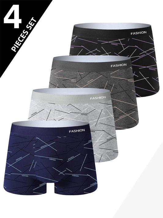Men's Boxer Briefs - Breathable 4 Pack – 4pcs-Line – main product image