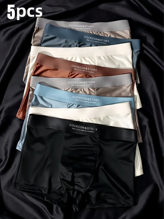 Men's Boxer Briefs - Breathable 5 Pack – 5PCS-Random mixed colors – main product image