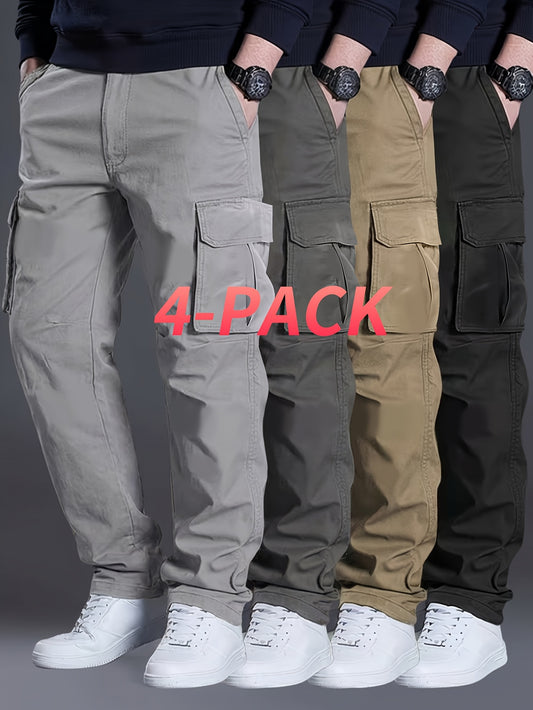 Men's Cargo Pants - Drawstring Waist With Pockets – Relaxed Fit – main product image
