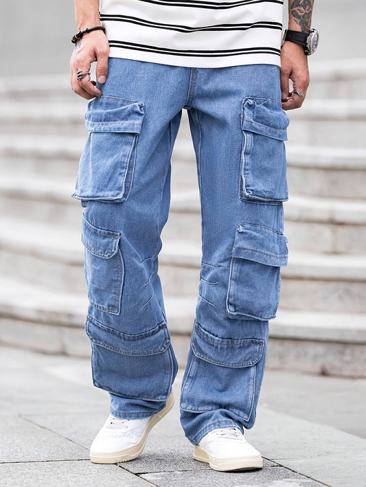 Men's Cargo Pants - Multi Pocket – Sizes XS–XXXL – Gray option – main product image
