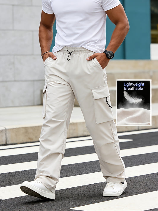Men's Cargo Pants - Quick Dry With Pockets – Wide Leg – Grey option – main product image