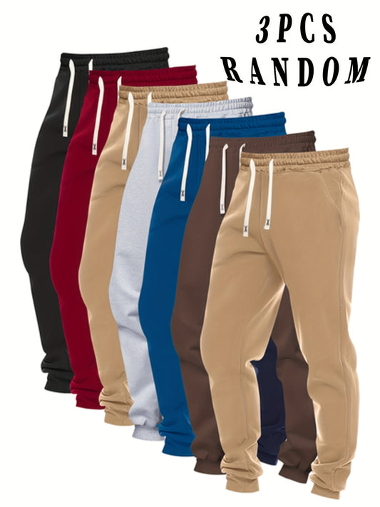 Men's Cargo Pants - Stretch With Pockets – 3Pcs Random Color – main product image