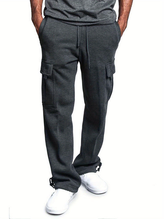 Men's Cargo Pants - Stretch With Pockets – Black Knit – Black option – main product image