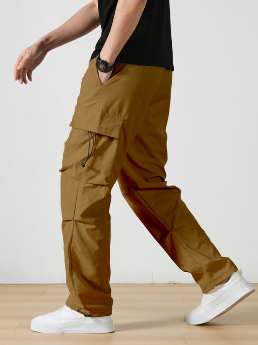 Men's Cargo Pants - Stretch With Pockets – Dark Gray Polyester – main product image