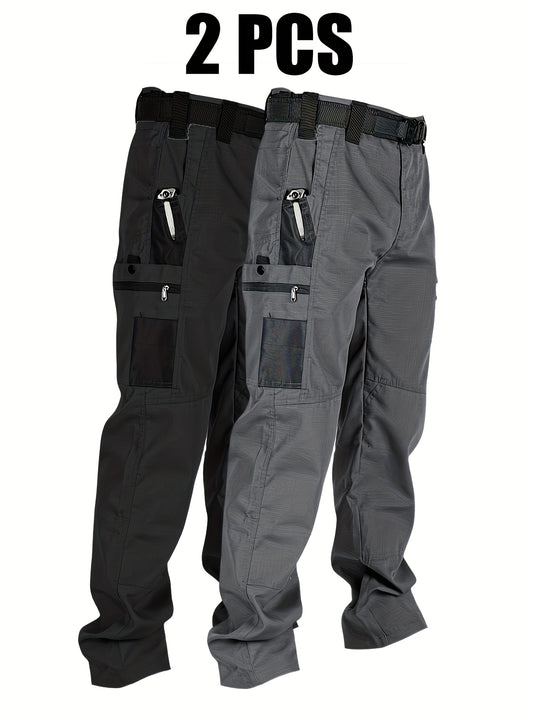Men's Cargo Pants - Stretch Workwear Style – Black option – main product image