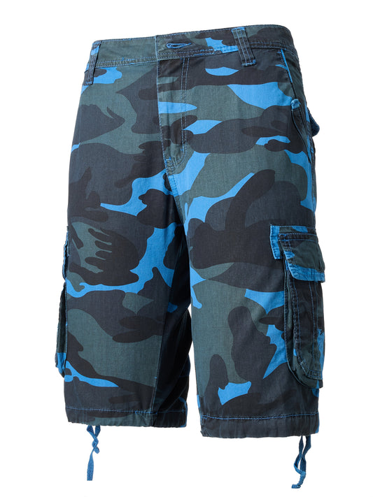Men's Cargo Shorts - Multi Pocket Active – Cotton – Red option – main product image