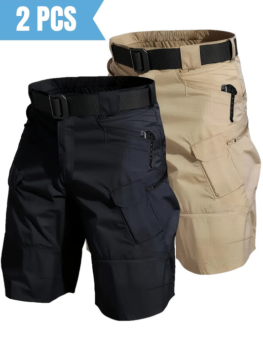 Men's Cargo Shorts - Multi Pocket Active Style – black option – main product image