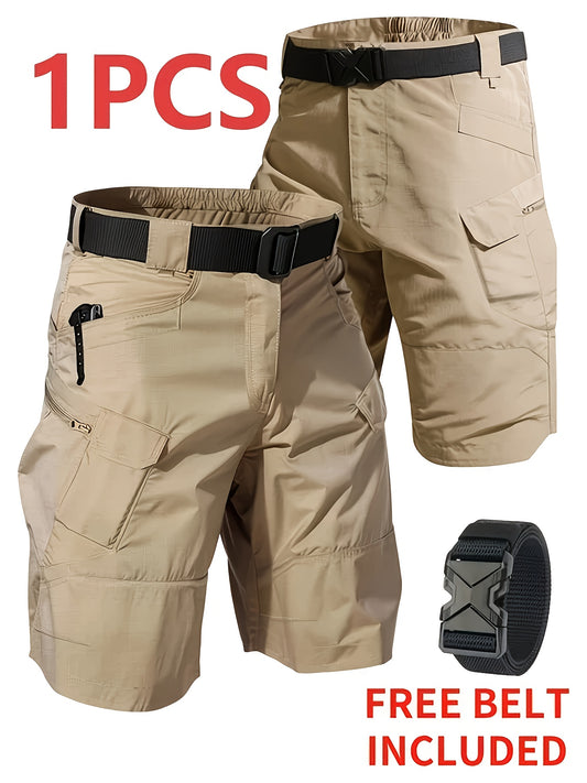 Men's Cargo Shorts - Stretch With Pockets – Black / Khaki – Black option – main product image