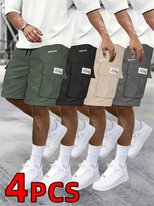 Men's Casual Shorts - Pocket Detail – Brown & Gray & Black & Khaki Colorway – Brown option – main product image