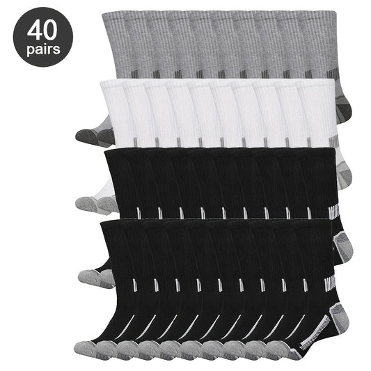 Men's Colorblock Crew Socks - 40-Pair Pack – main product image