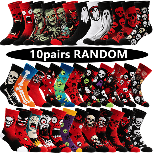 Men's Cute Print Crew Socks - 10-Pair Pack – main product image