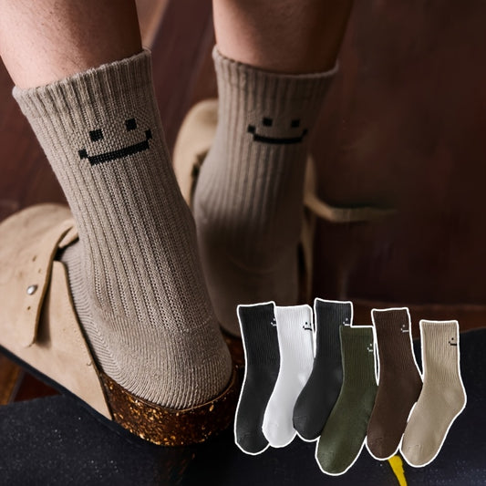 Men's Cute Print Crew Socks - 6-Pair Pack – main product image