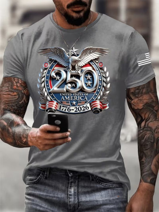 Men's Essential T-Shirt - Round Neck Short Sleeve – Grey – Grey option – main product image