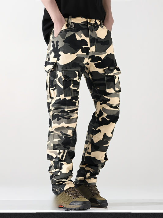 Men's fern green Polyester Printed Cargo Cargo Pants – main product image