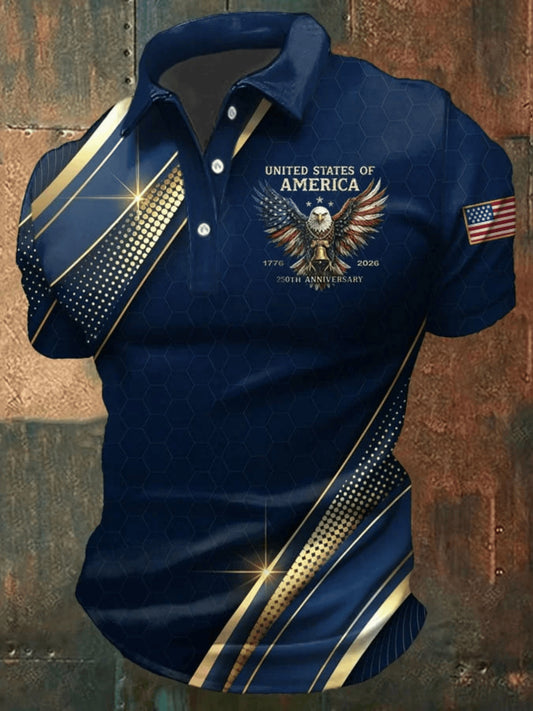 Men's Graphic Print Polo Shirt - Collared Short Sleeve – Sizes 0XL–6XL – main product image