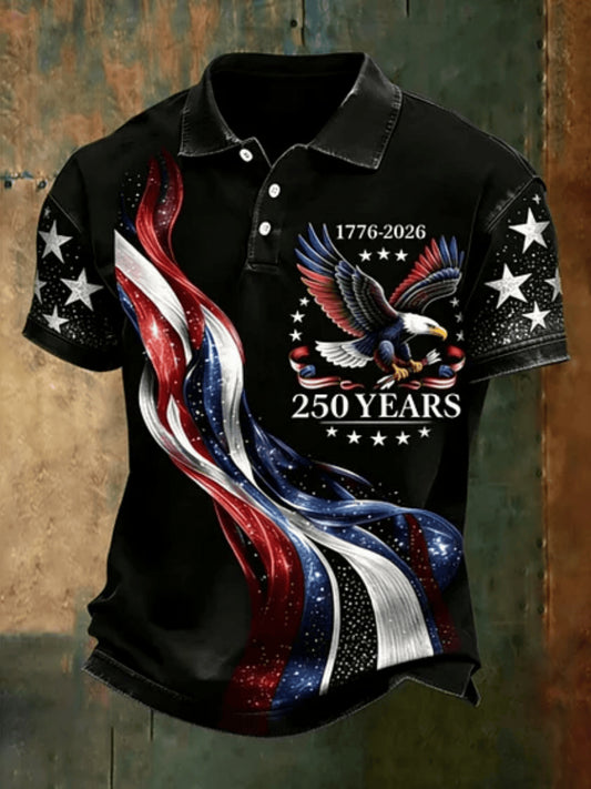 Men's Graphic Print Polo Shirt - Collared Short Sleeve – Sizes S–XXXL – main product image